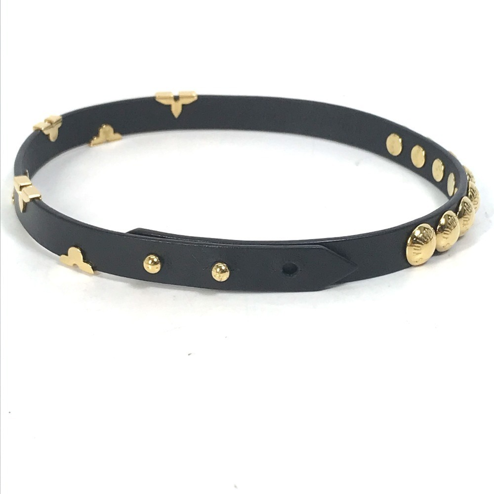 LOUIS VUITTON Black Monogram Leather Charm Bracelet - Picture 4 of 12